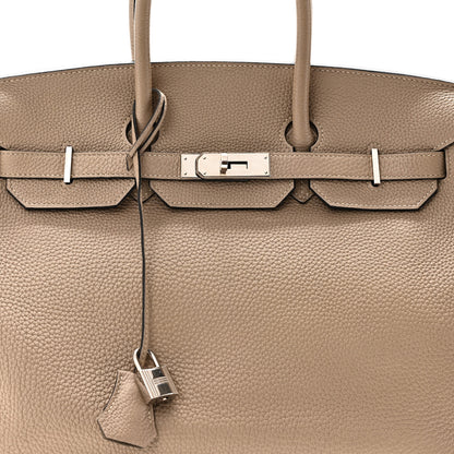 Hermes Taurillon Clemence Birkin 35 Gris Tourterelle 8 of 10