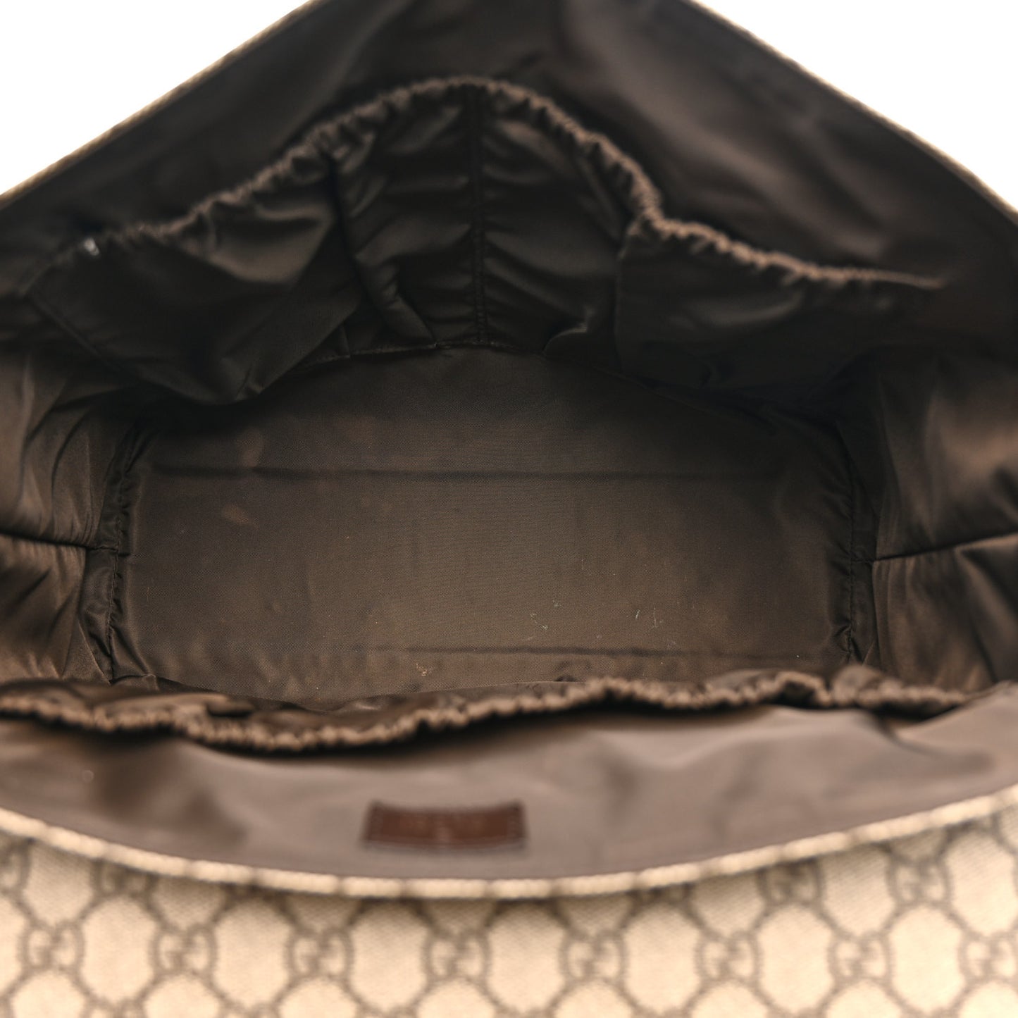 GG Plus Monogram Messenger Diaper Bag Dark Brown