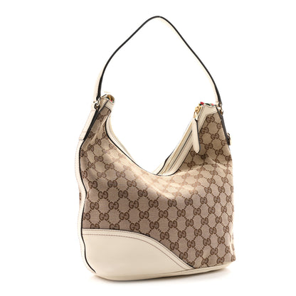Gucci Monogram Medium New Britt Hobo Off White 3 of 10