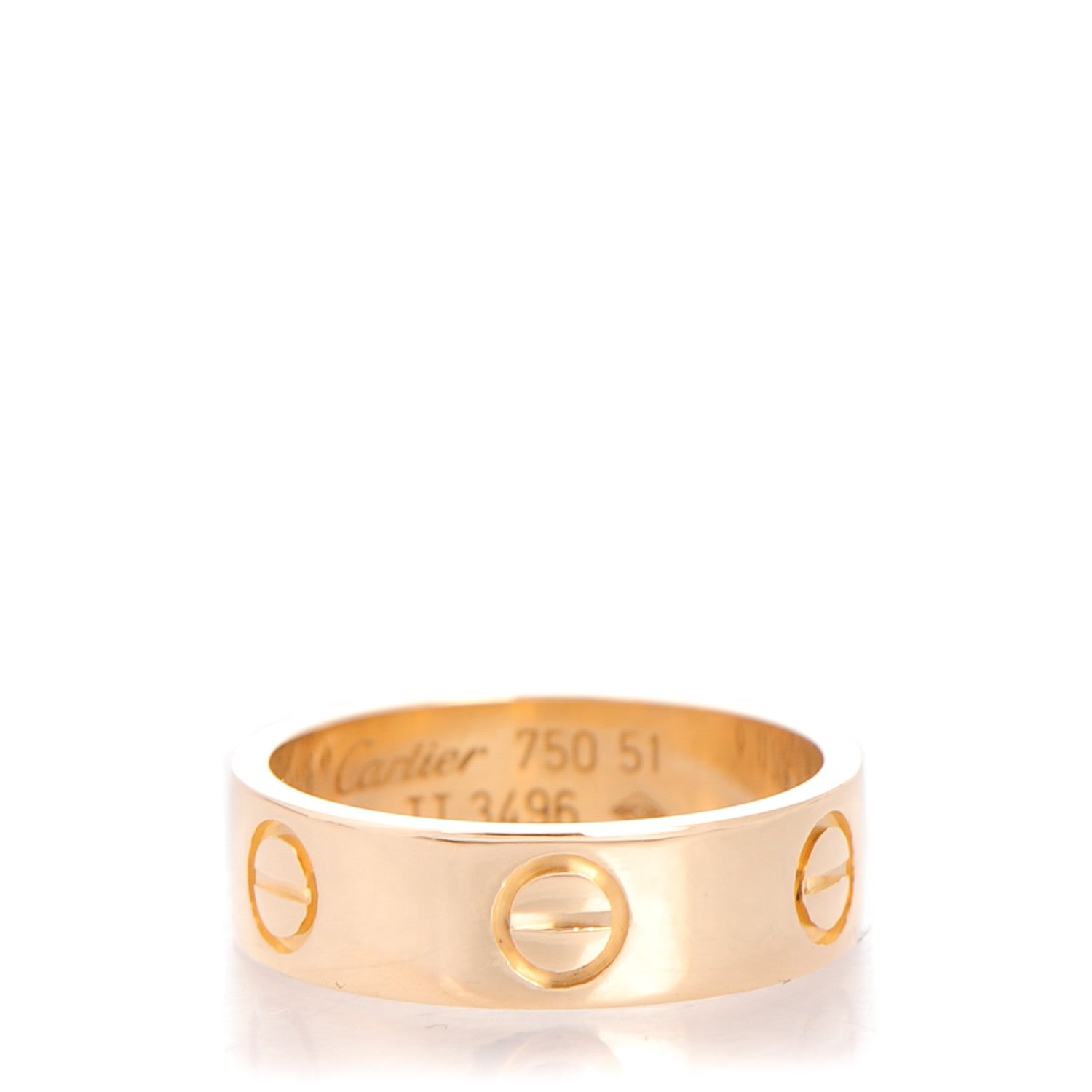 Cartier 18K Yellow Gold 5.5mm LOVE Ring 51 5.75 1 of 4