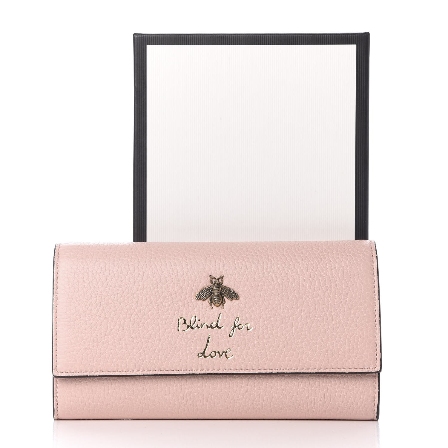 Gucci Calfskin Animalier Continental Wallet Porcelain Rose 7 of 7