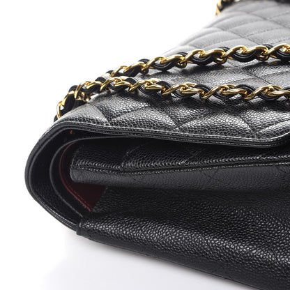 Chanel Caviar Quilted Maxi Double Flap Black 15 of 16