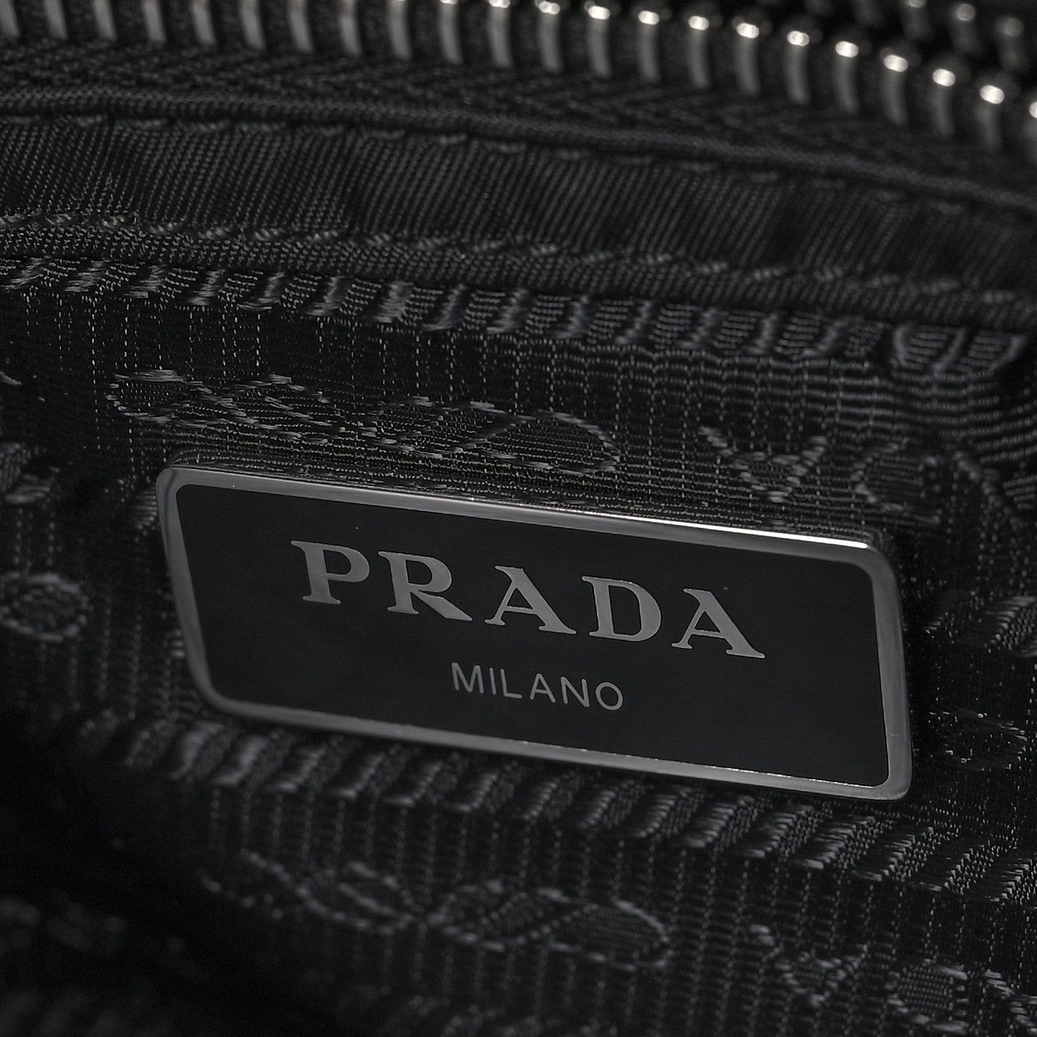 Prada Re-Nylon Nappa Triangle Quilted Padded Double Handled Zip Pocket Tote Black 6 of 9