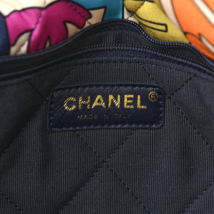 Chanel Printed Fabric Quilted Logo Large Shopping Tote Multicolor 6 of 9