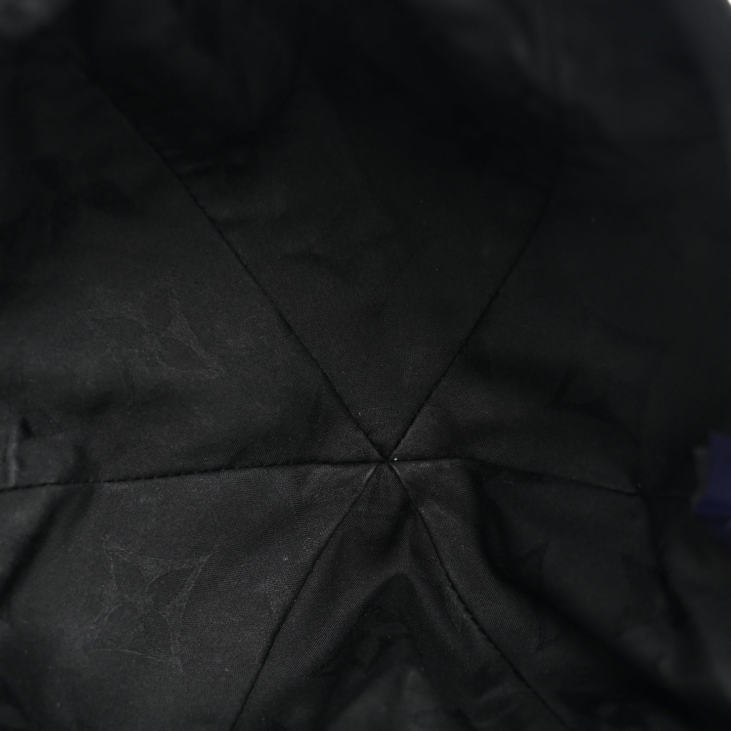 Polyester Silk Monogram LV Get Ready Cap M Black