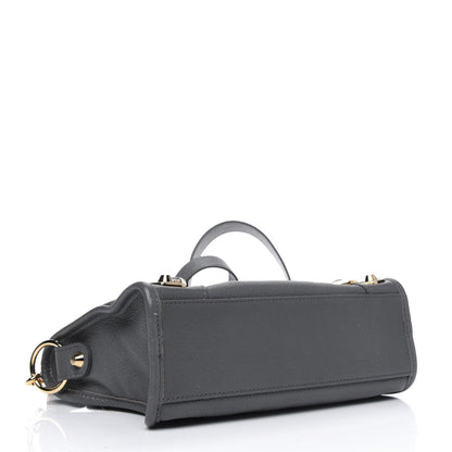 Balenciaga Chevre Gold Metallic Edge Hardware Mini City Gris Acier 3 of 5