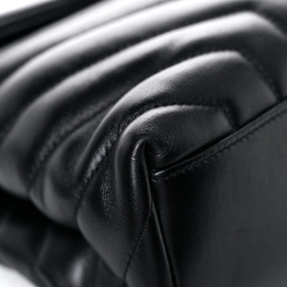 Saint Laurent Calfskin Y Quilted Monogram Medium Loulou Chain Satchel Black 10 of 20