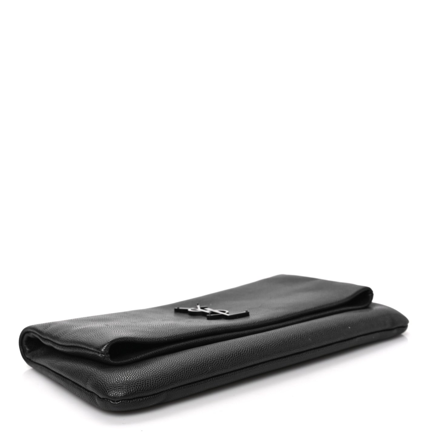 Grain De Poudre West Hollywood Monogram Fold Over Clutch Black