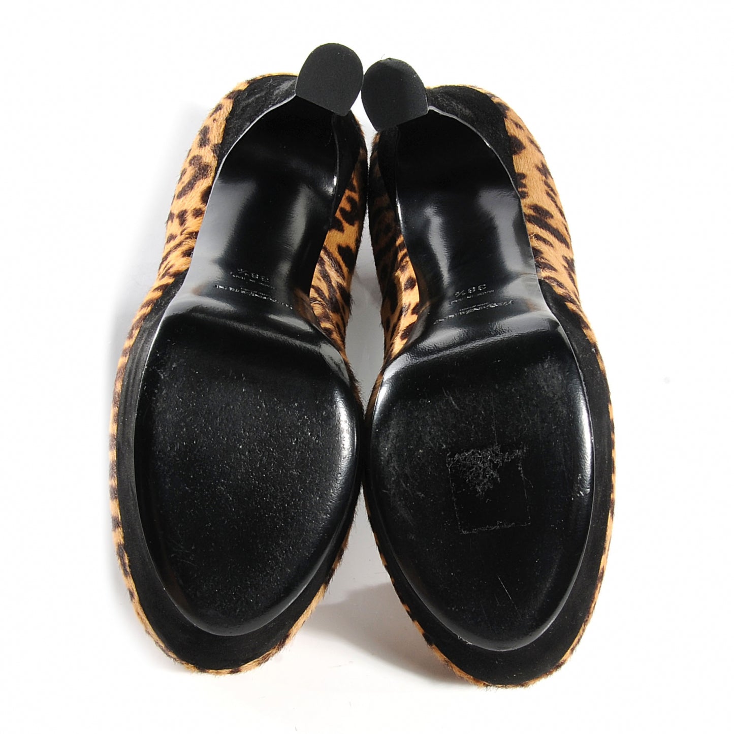 Calf Hair Leopard Print Palais 105 Platform Pumps 38.5