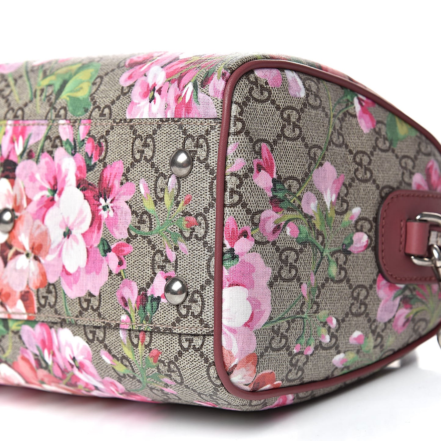 GG Supreme Monogram Blooms Small Boston Beige Multicolor Dry Rose