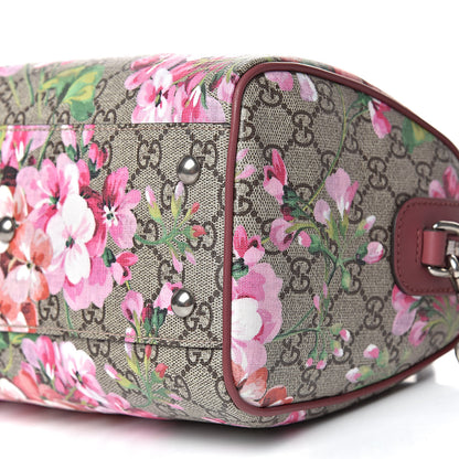 Gucci GG Supreme Monogram Blooms Small Boston Beige Multicolor Dry Rose 9 of 10