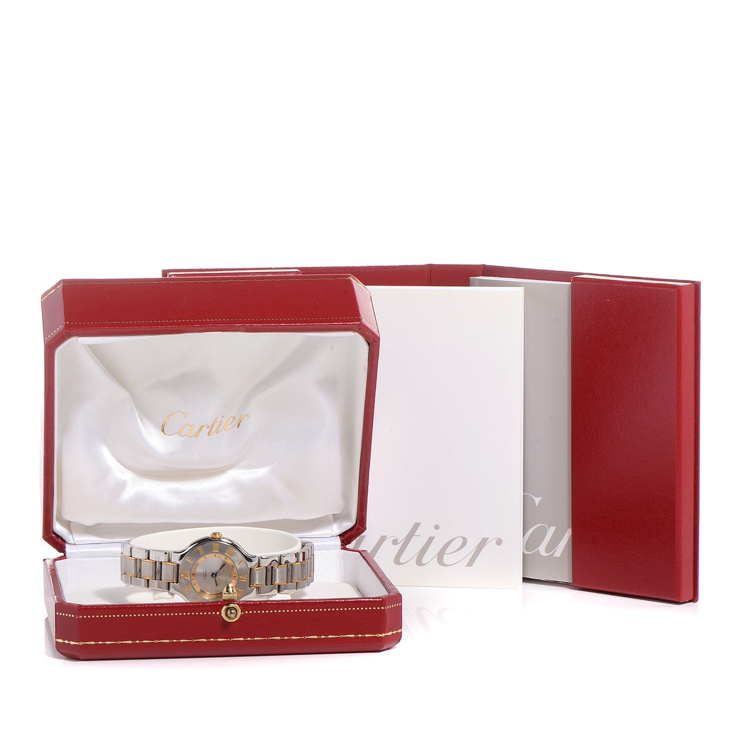 Stainless Steel 18K Yellow Gold 28mm Must De 21 Quartz Watch