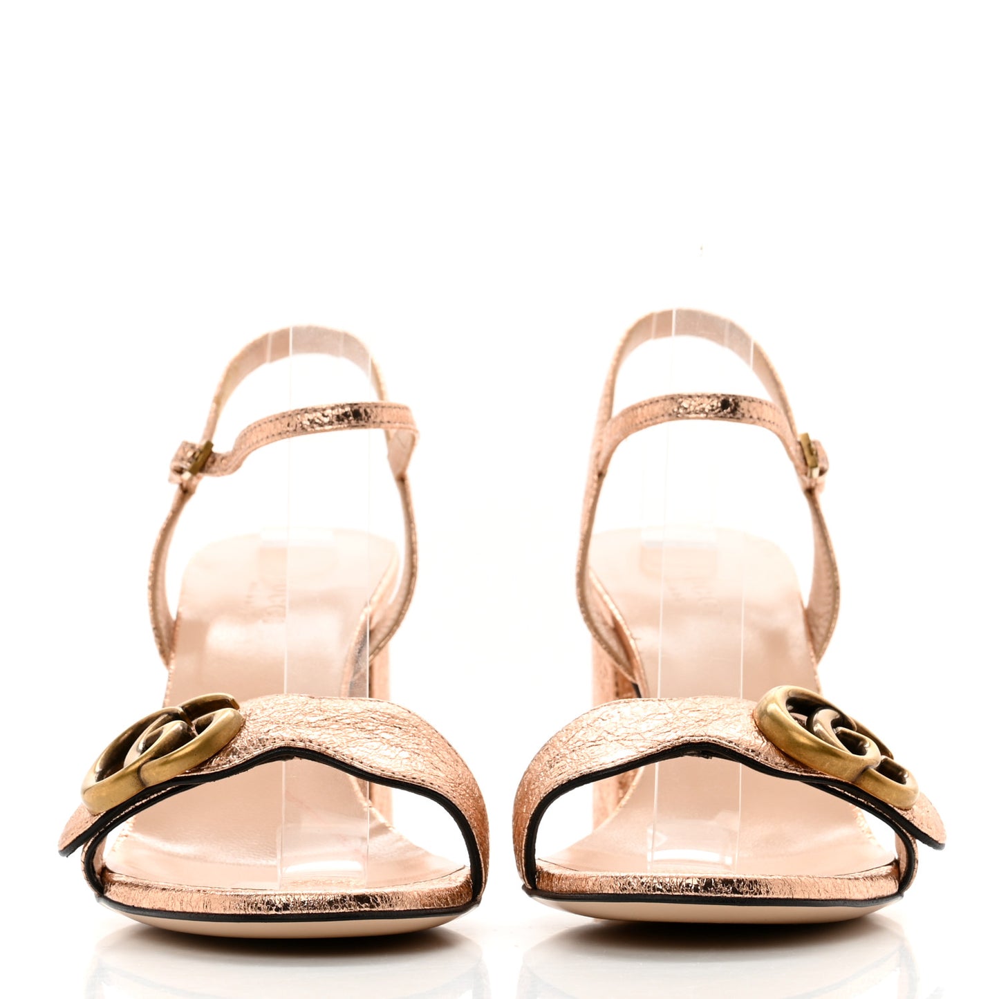 Galassia GG Marmont Ankle Wrap 75mm Sandals 36.5 Salmone