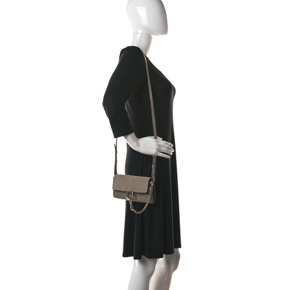 Chloe Suede Calfskin Mini Faye Shoulder Bag Motty Grey 2 of 12