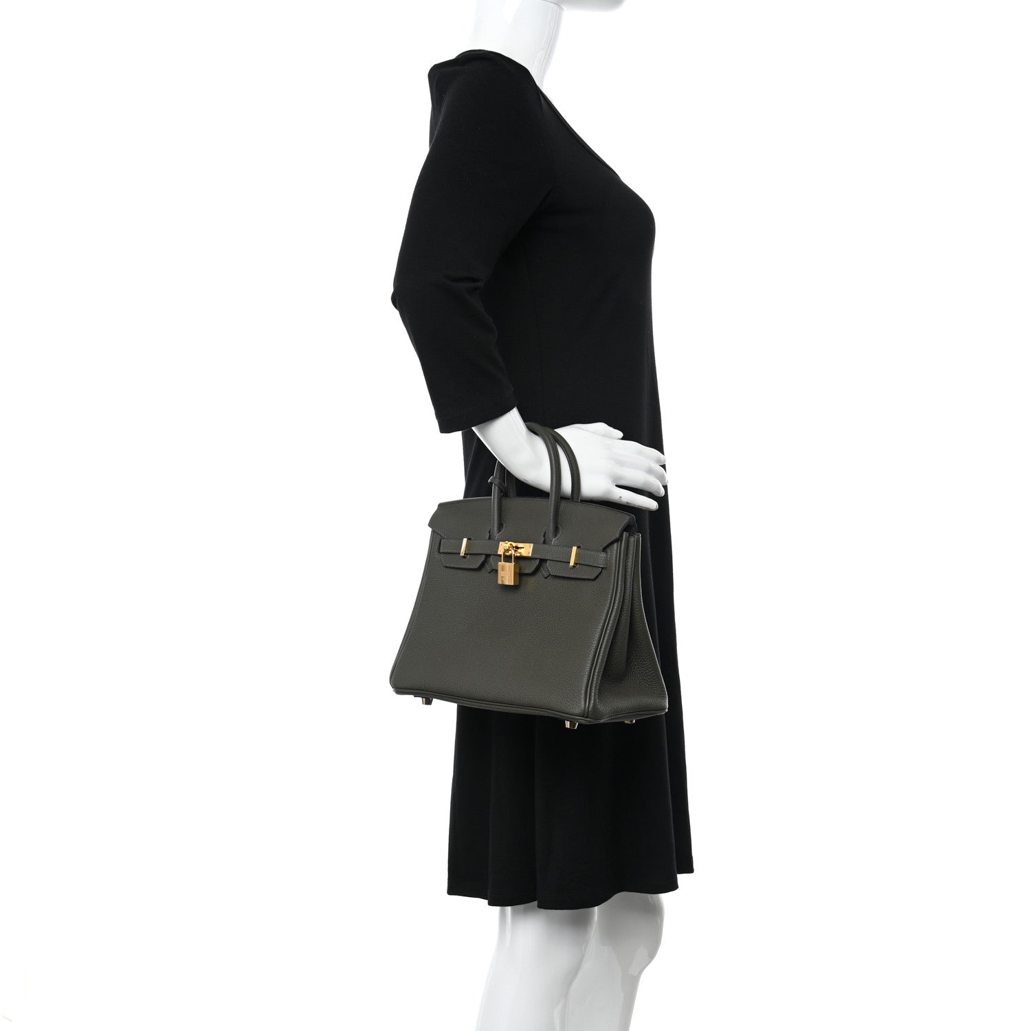 Hermes Togo Birkin 25 Vert De Gris 2 of 10
