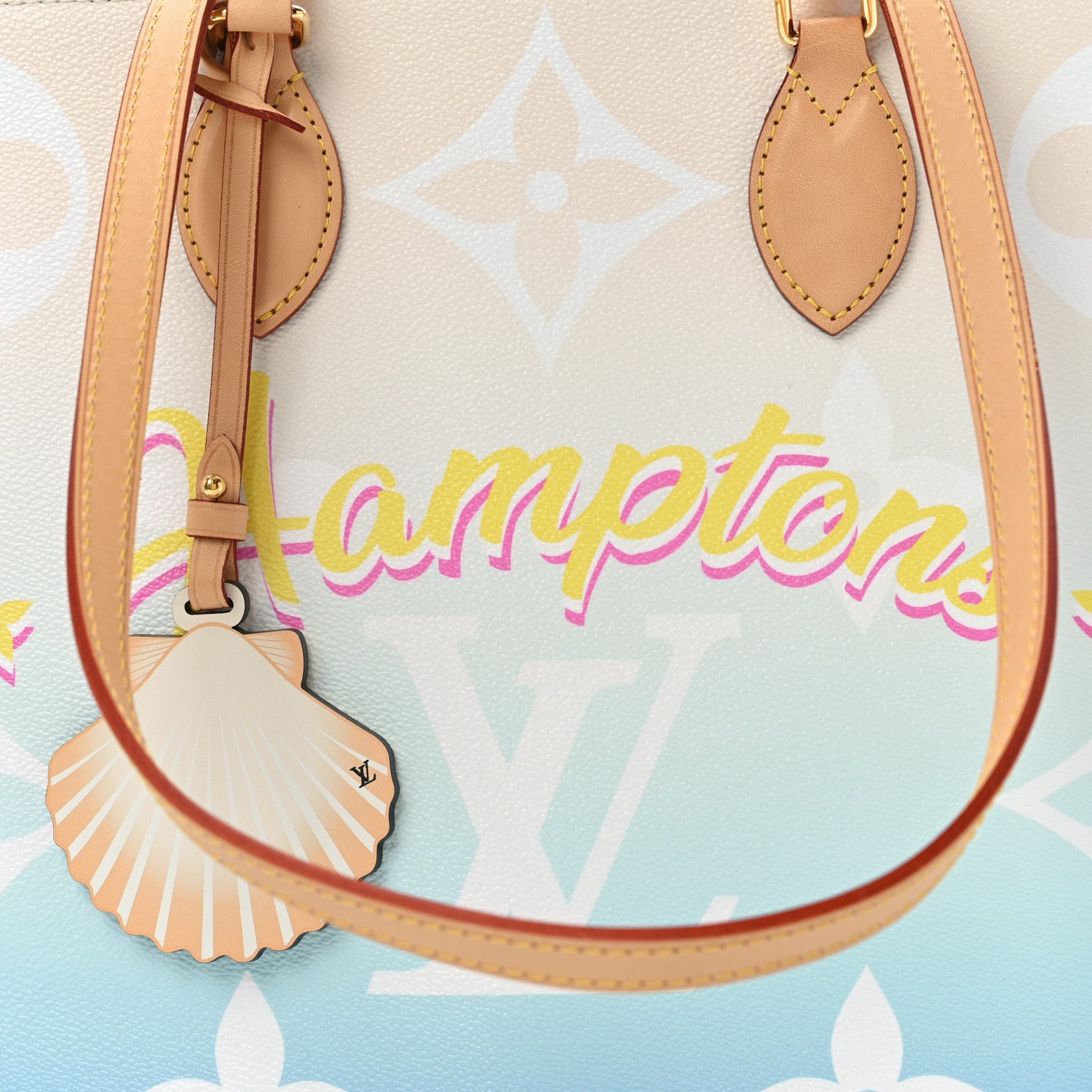 Louis Vuitton Monogram Giant Raffia Hamptons By The Pool Onthego GM Blue 7 of 9