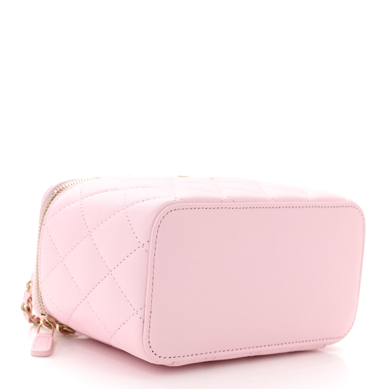 Chanel Lambskin Quilted Small Top Handle Vanity Case With Chain Light Pink Light Pink 4 of 11