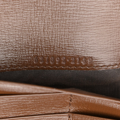 Gucci GG Supreme Monogram Azalea Calfskin Horsebit 1955 Wallet On Chain Beige Ebony Brown Sugar 7 of 13