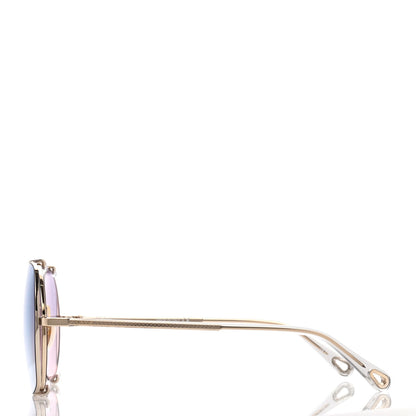 Chloe Metal Clip On Round CH4002S Sunglasses Gold 5 of 11