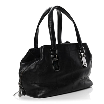 Chanel Caviar Square Stitched Medium Tote Black 2 of 5