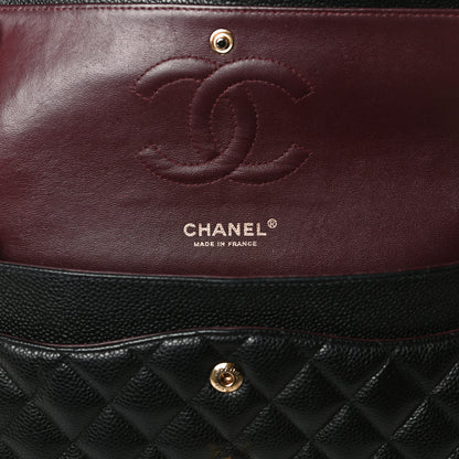Chanel Caviar Quilted Medium Double Flap Black 10 of 39