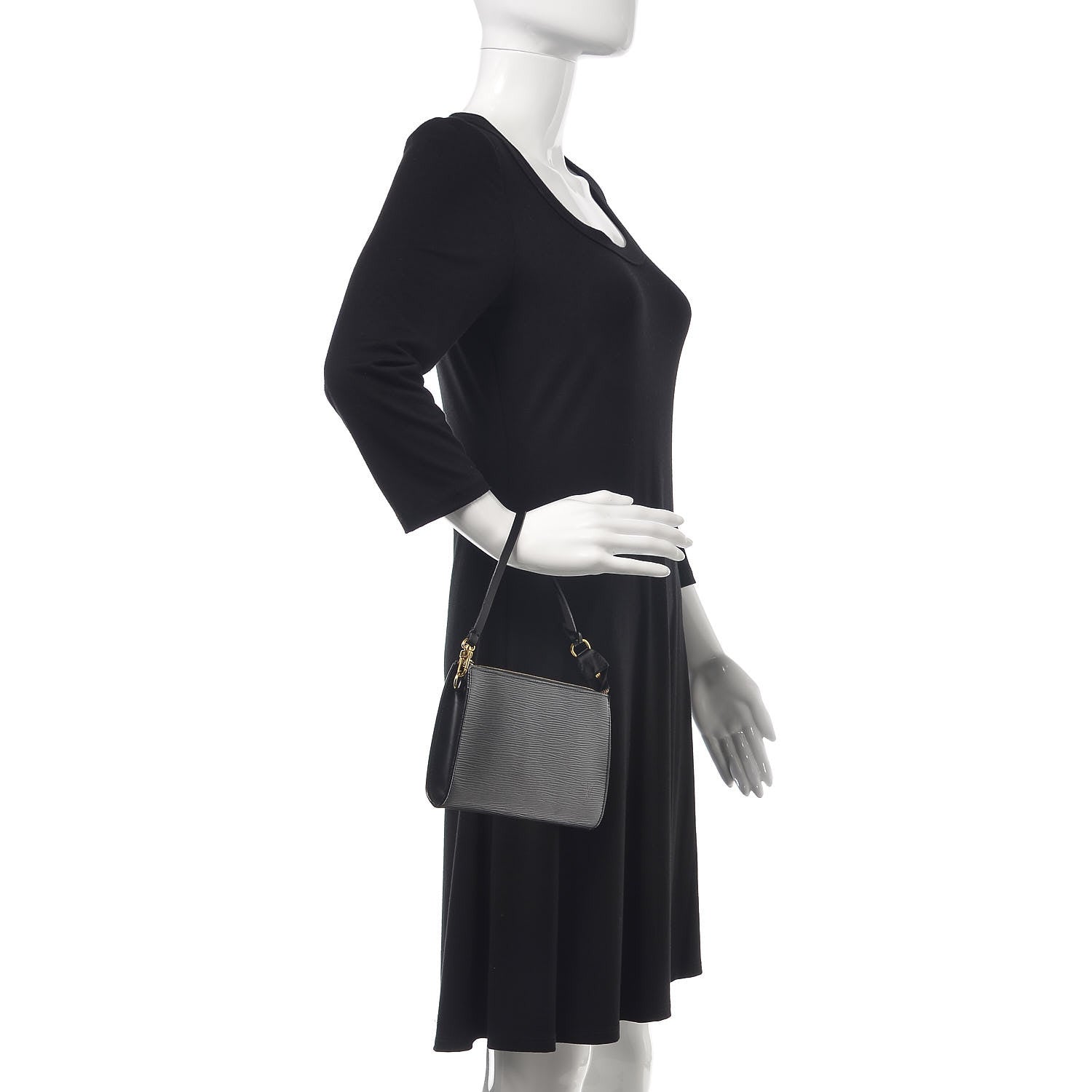 Louis Vuitton Epi Pochette Accessories 24 Black 2 of 12