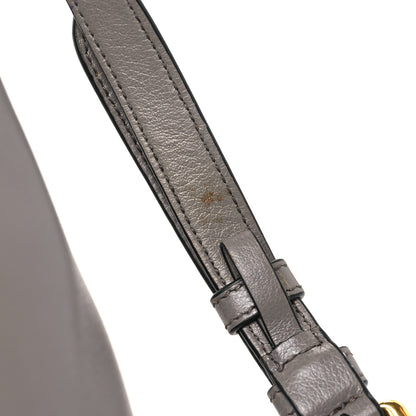 Prada Glace Calfskin Embossed Logo Tote Argilla 10 of 10