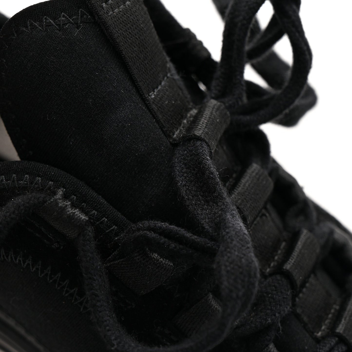 Velvet Calfskin Mixed Fibers CC Sneakers 36 Black