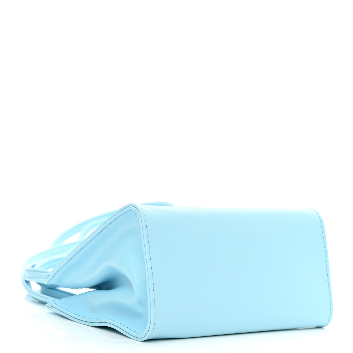 Vegan Leather Small Shopping Bag Pool Blue
