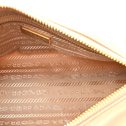 Prada Re-Nylon Triangle Pouch Shoulder Bag Camel Brown 4 of 8