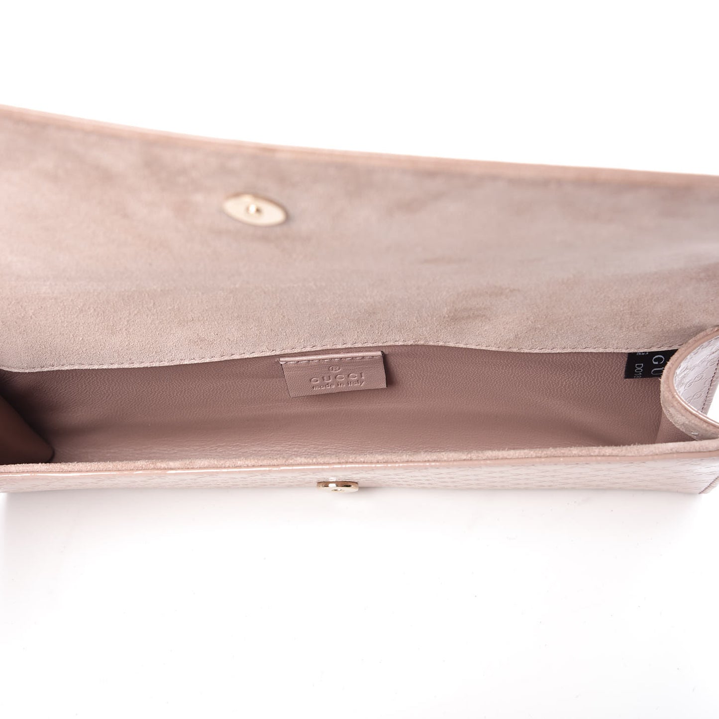 Patent Microguccissima Small Broadway Clutch Dark Cipria