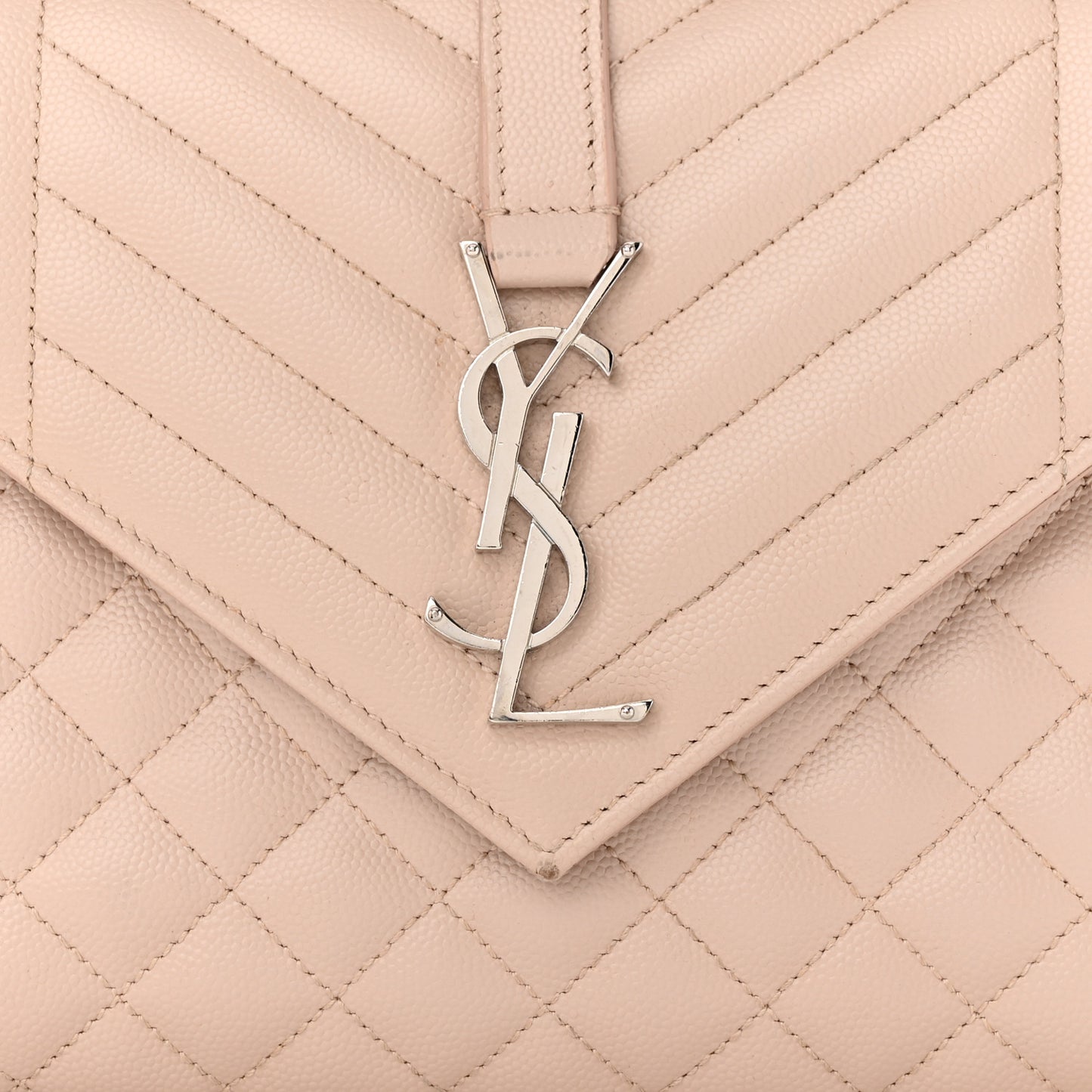 Grain De Poudre Textured Mixed Matelasse Medium Triquilt Monogram Satchel Marble Pink