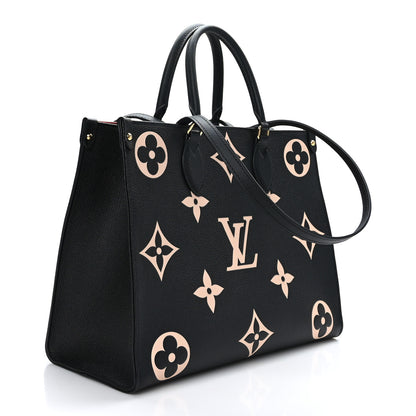 Louis Vuitton Empreinte Monogram Giant Onthego MM Black Beige 3 of 8