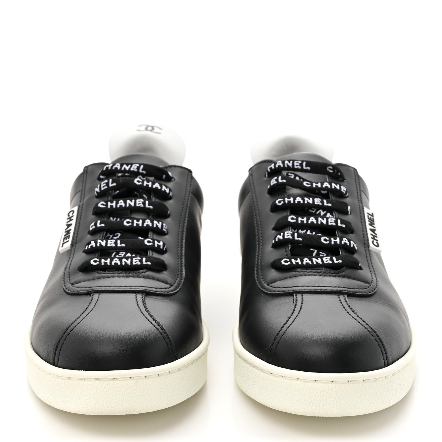 Calfskin CC Womens Sneakers 40 Black