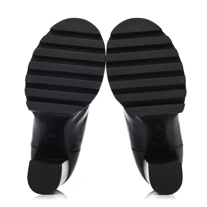 Louis Vuitton Calfskin Monogram Uniformes Chelsea Lug Sole 80mm Ankle Boots 37.5 Black 4 of 4