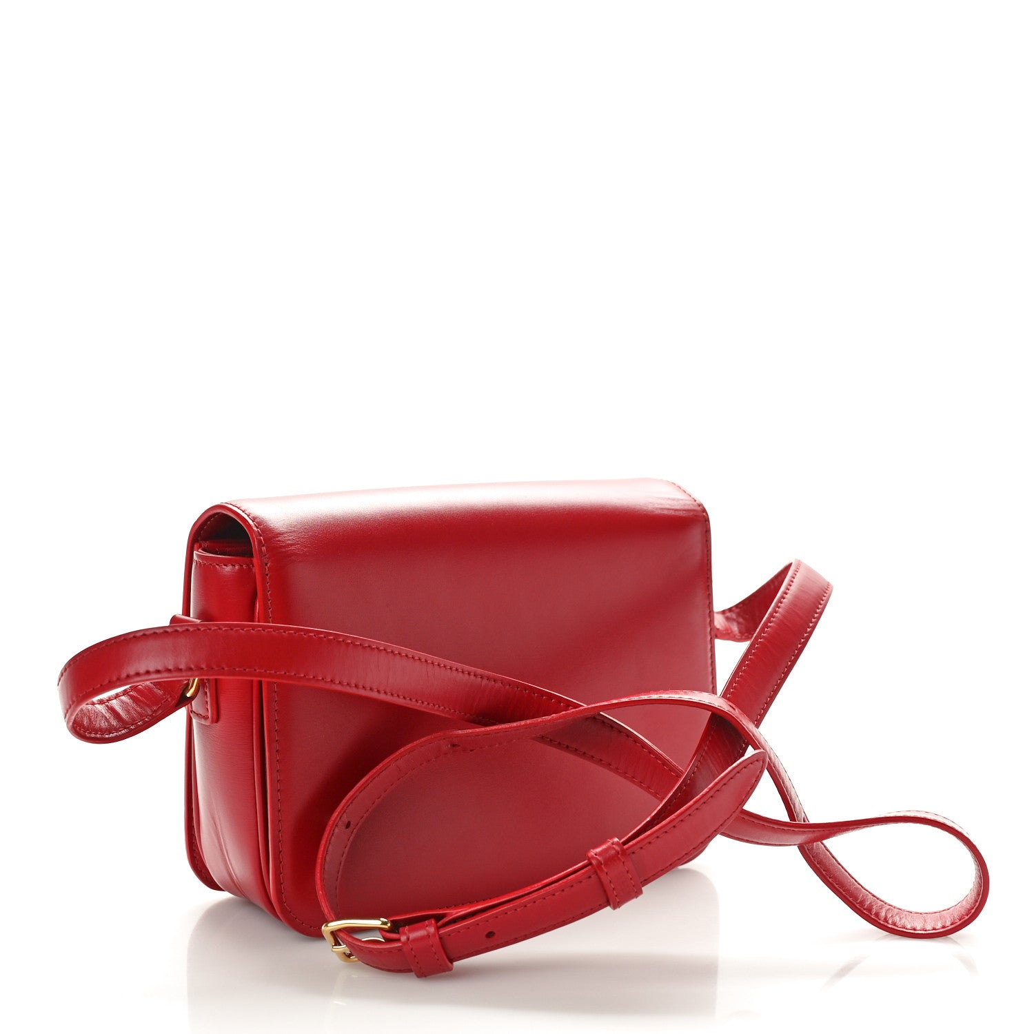 Celine Shiny Calfskin Teen Triomphe Carmin 2 of 10