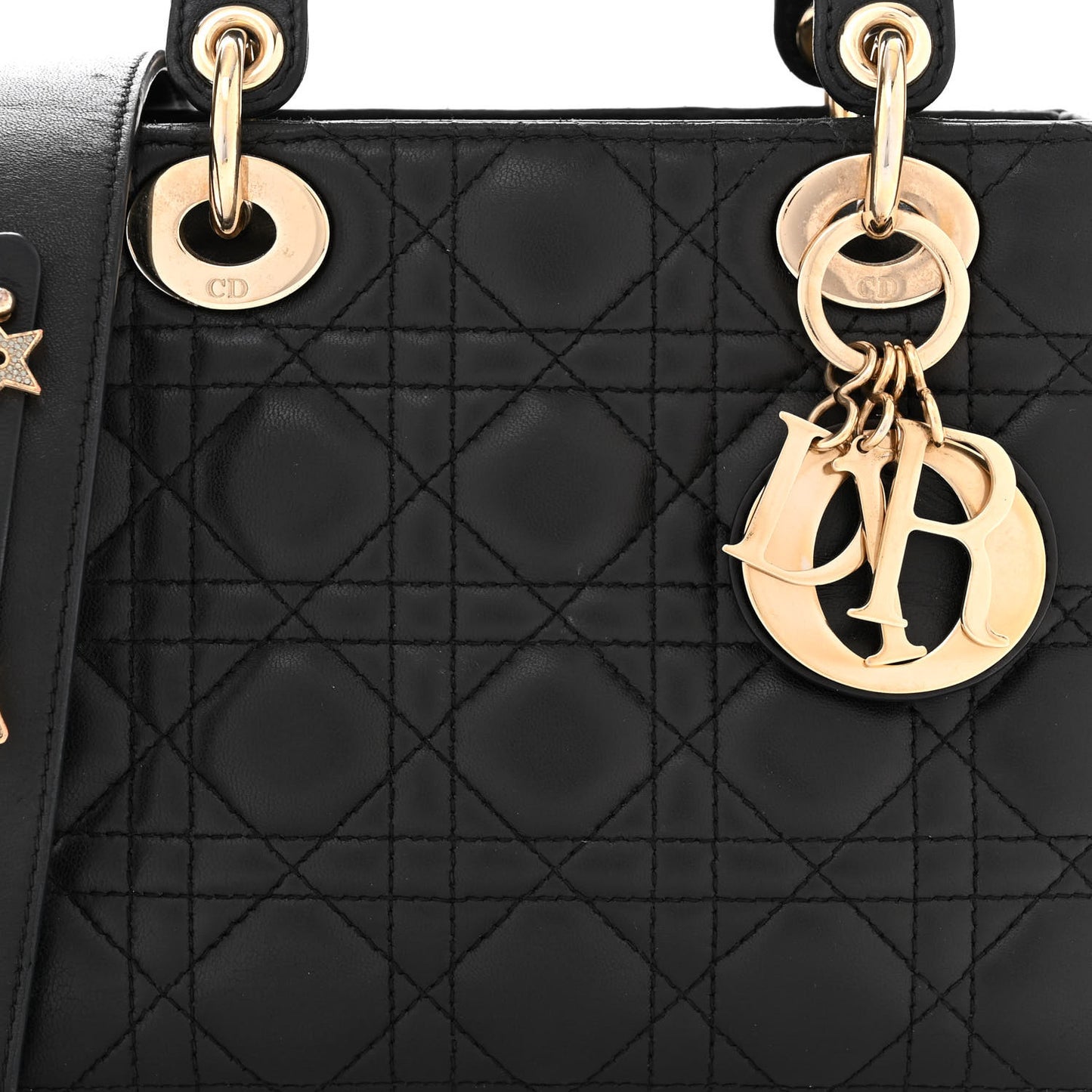 Lambskin Cannage Small My ABCDior Lady Dior Black
