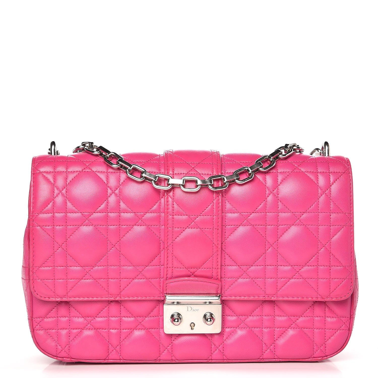 Christian Dior Lambskin Cannage Medium Miss Dior Flap Fuchsia 1 of 7