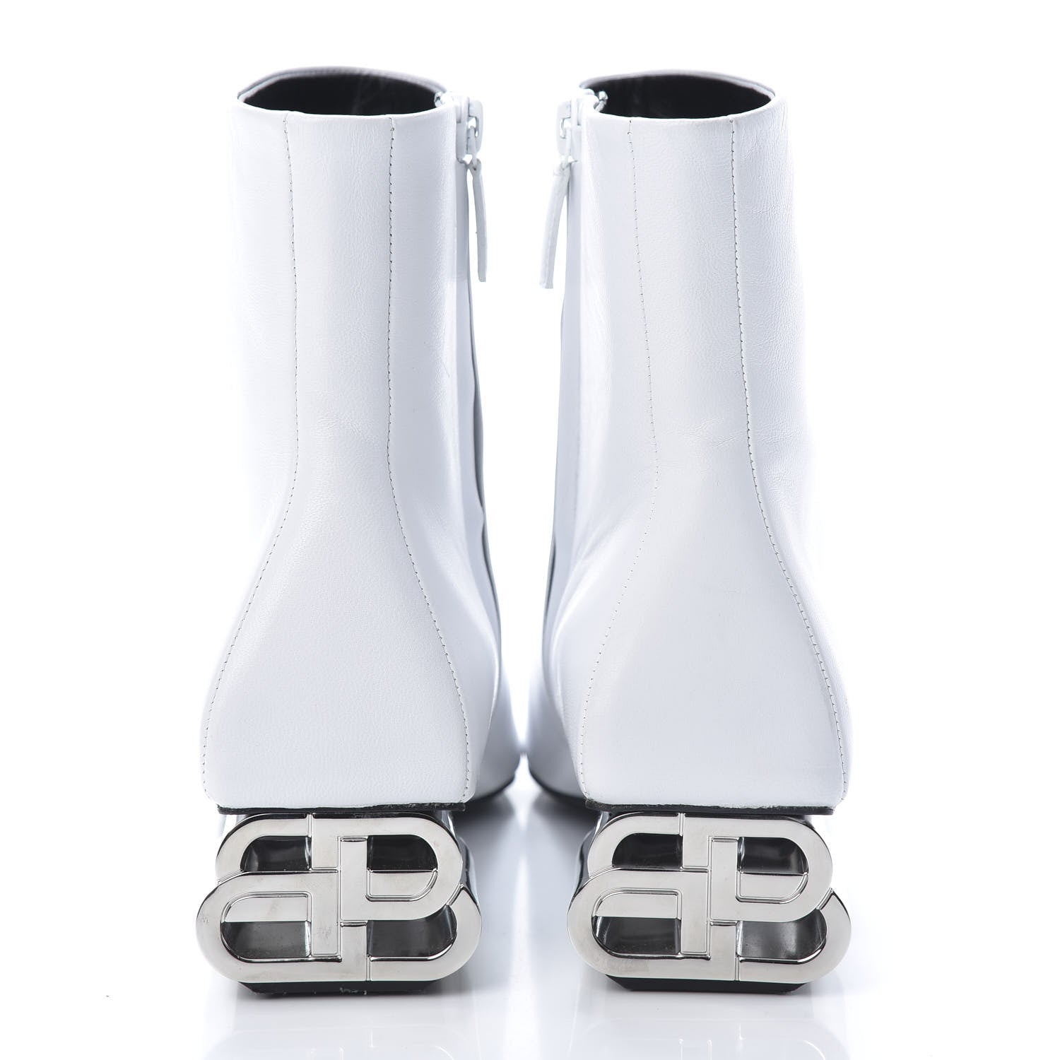 Balenciaga Sheepskin Typo Ankle Booties 37 White 5 of 11
