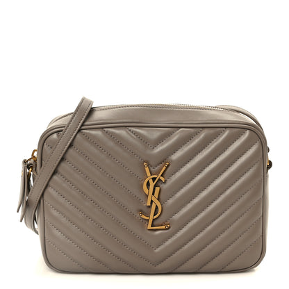 Saint Laurent Calfskin Matelasse Monogram Lou Camera Bag Greyish Brown 1 of 10
