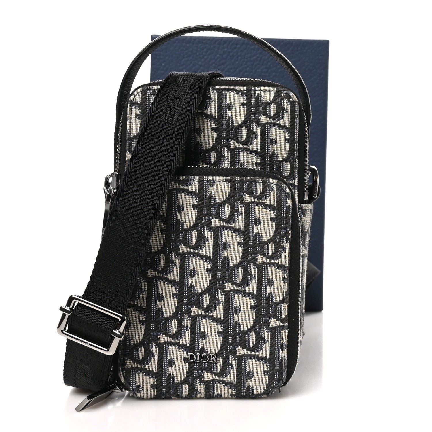 Christian Dior Oblique Micro Rider Pouch Blue 7 of 11