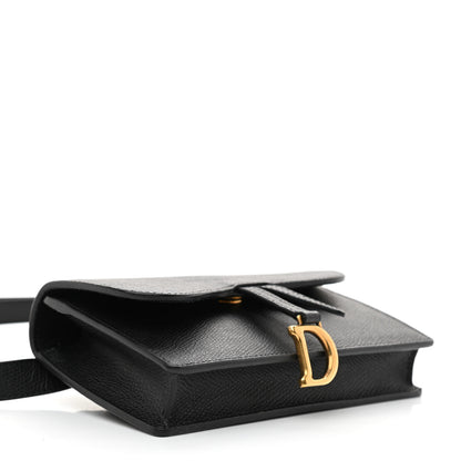 Christian Dior Grained Calfskin Saddle Belt Bag Black 4 of 11