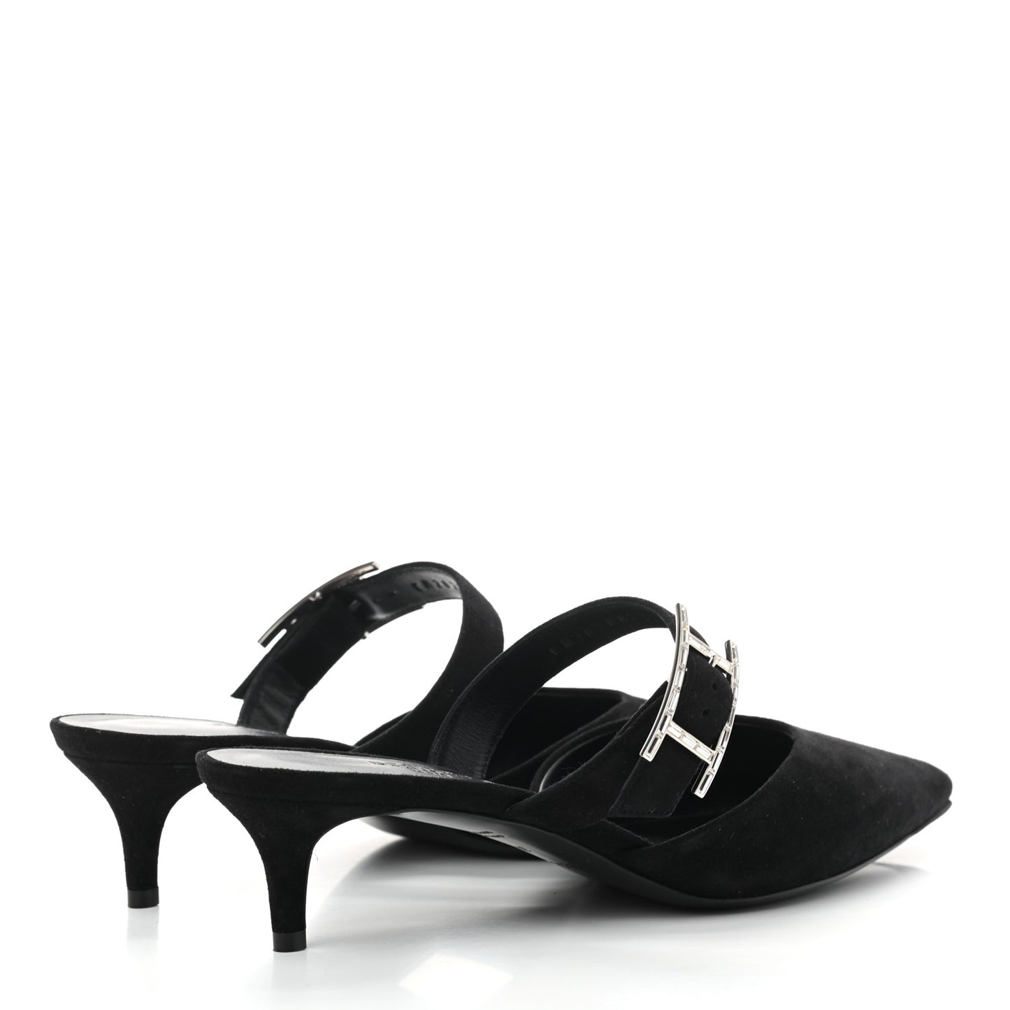 Suede Goatskin Blink Mules 37.5 Black