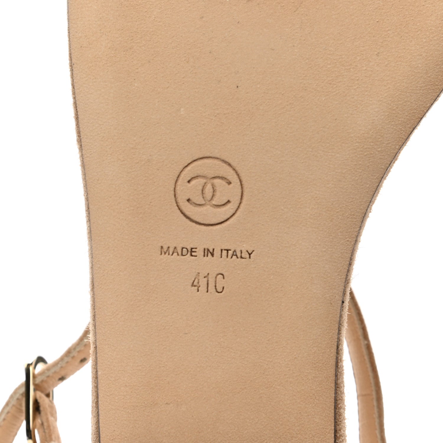 Chanel Suede Patent Calfskin Camellia Thong Sandals 41 Beige Black 7 of 9