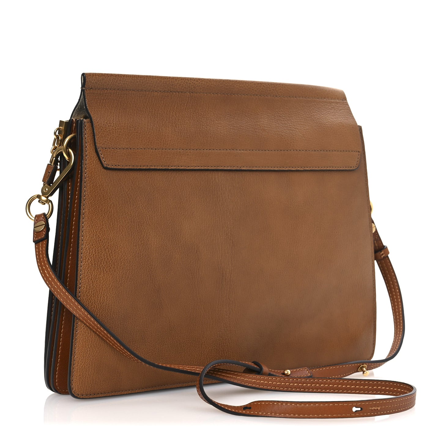 Goatskin Medium Faye Shoulder Bag Caramel