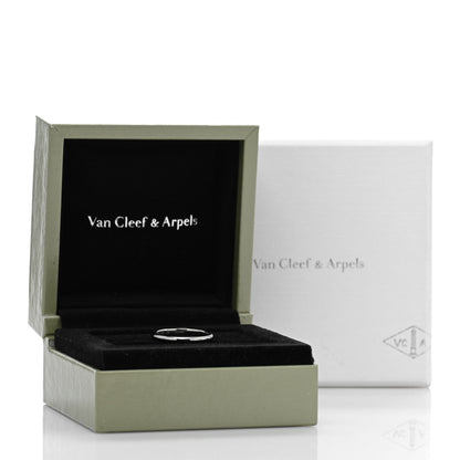 Van Cleef & Arpels Platinum 2mm Tendrement Wedding Band Ring 47 4 5 of 5