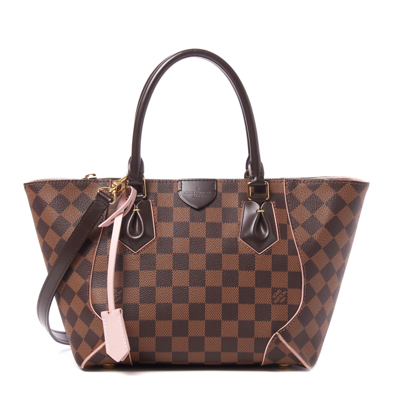 Louis Vuitton Damier Ebene Caissa Tote PM Rose Ballerine 1 of 8