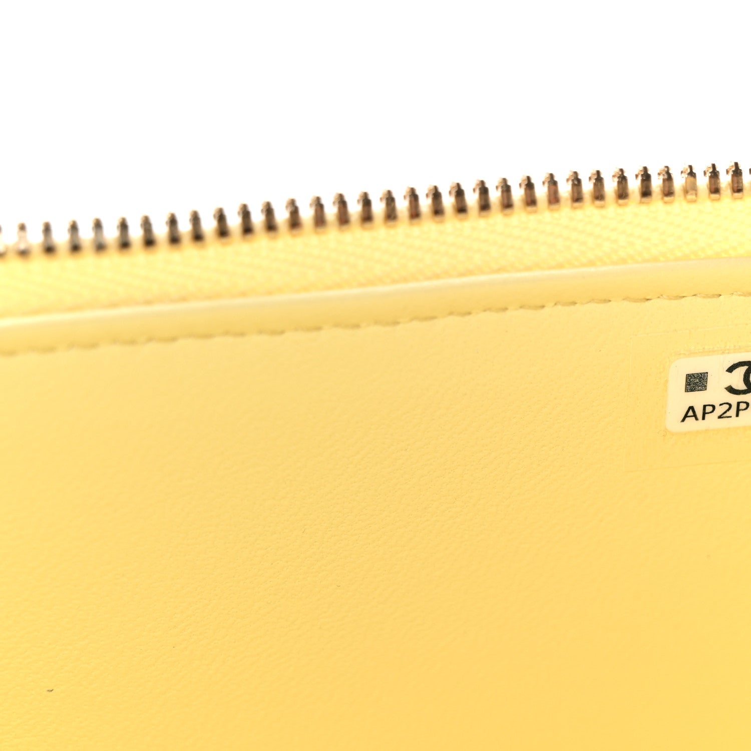 Chanel Lambskin Quilted Small Vanity Case With Chain Light Yellow 7 of 12