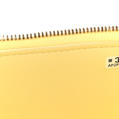 Chanel Lambskin Quilted Small Vanity Case With Chain Light Yellow 7 of 12