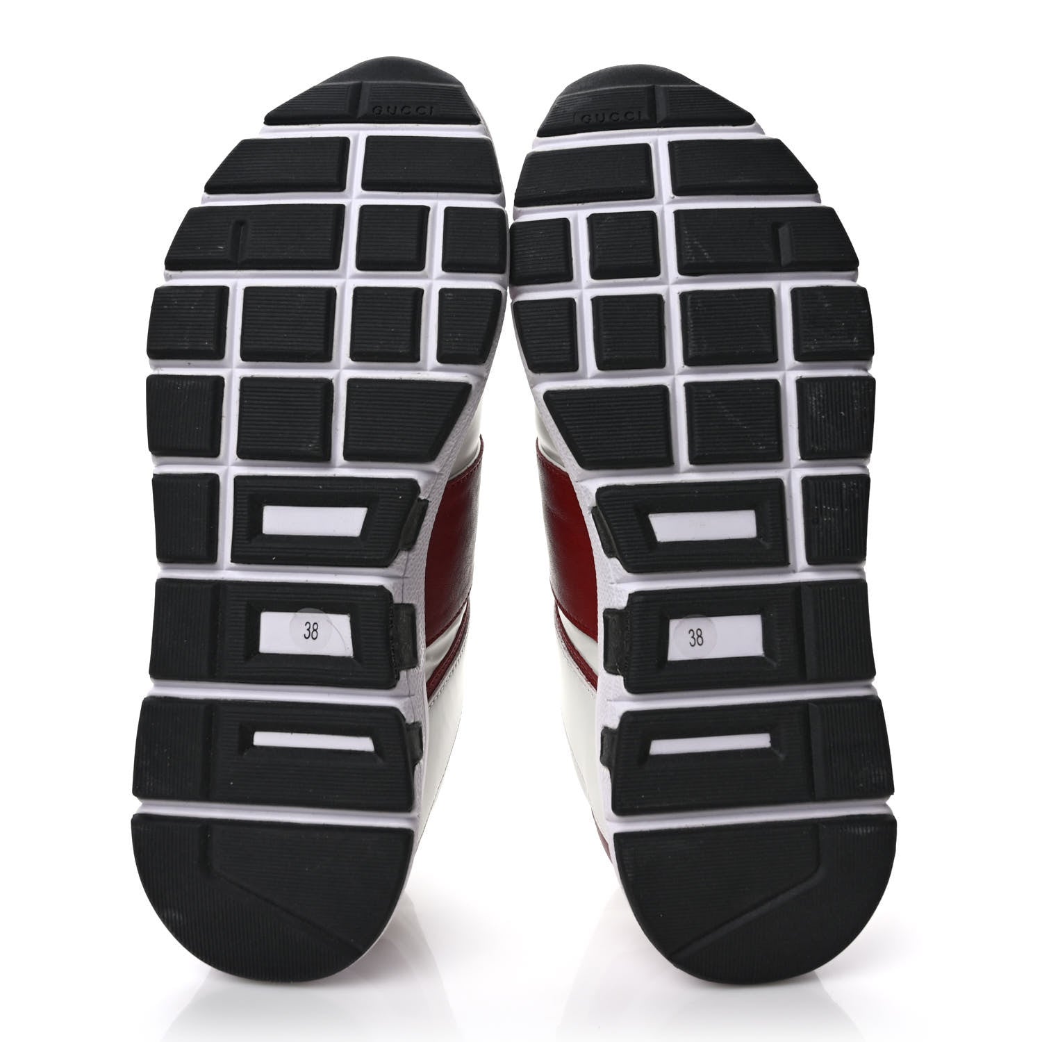Gucci Calfskin Womens Interlocking G Sneakers 38 White Rosso 5 of 9